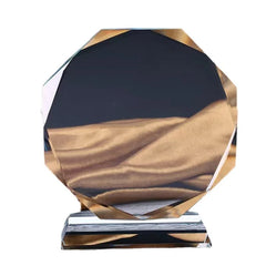 Crystal Glass Trophy Blank Crystal Trophy Medal Graduation Season Commemorative Ornaments Company Awards Octagonal decoration