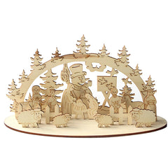 Creative DIY Wooden Christmas Desktop Ornaments Snowman Church Wood Craft New Year Christmas Decorations for Home Navidad Noel