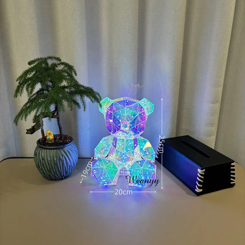 Night Ambient LED Light 3D Twinkle Luminous Teddy Bear