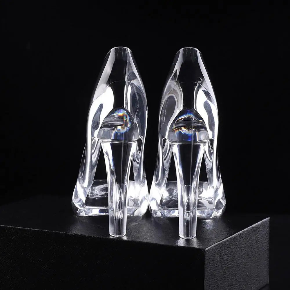 1pc Cinderellas Crystal Shoes Kids Birthday Gift Home Decor High-Heeled Shoes Figurines Wedding Decoration Valentine's Day Gift
