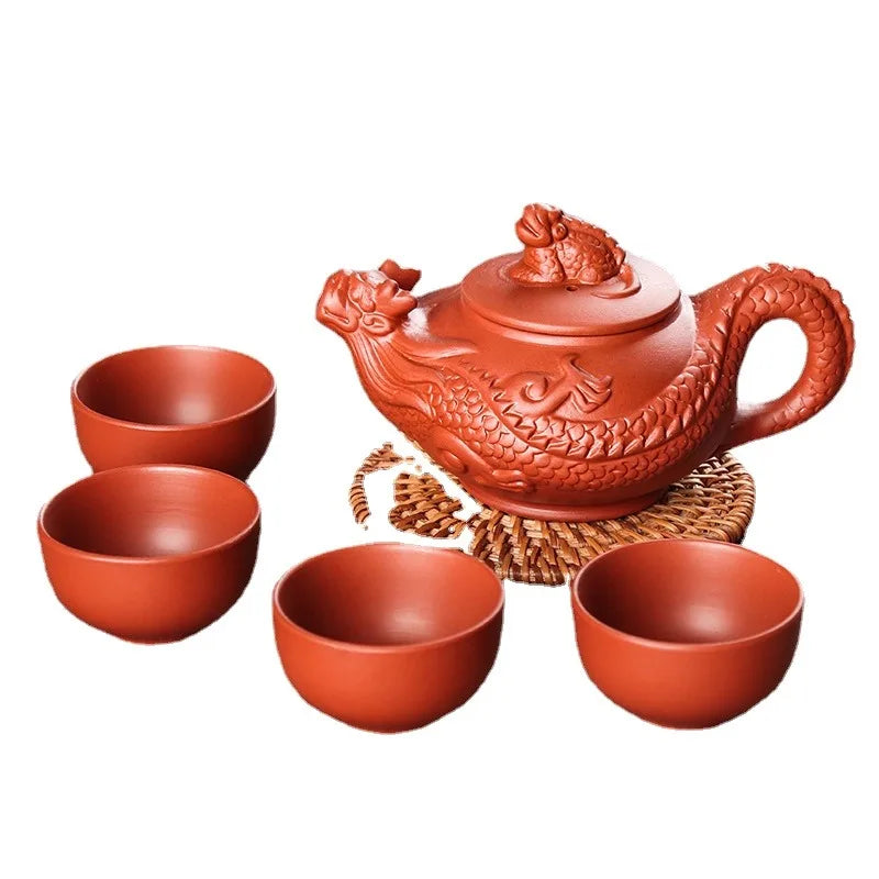 New Arrival Purple Clay Teapot 100ml Yixing Porcelain Kung Fu Tea Pot Set Teapots Chinese Handmade Zisha Ceramic Sets Kettle