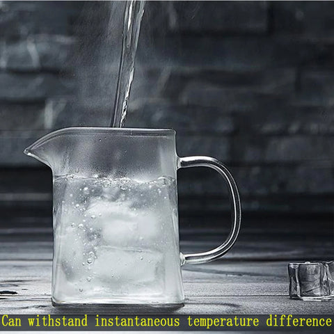 Heat Resistant Glass Teapot with Infuser Clear Kettle Square Filter Baskets for Flower Tea Herbal Pot Coffee  Milk Juice Contain