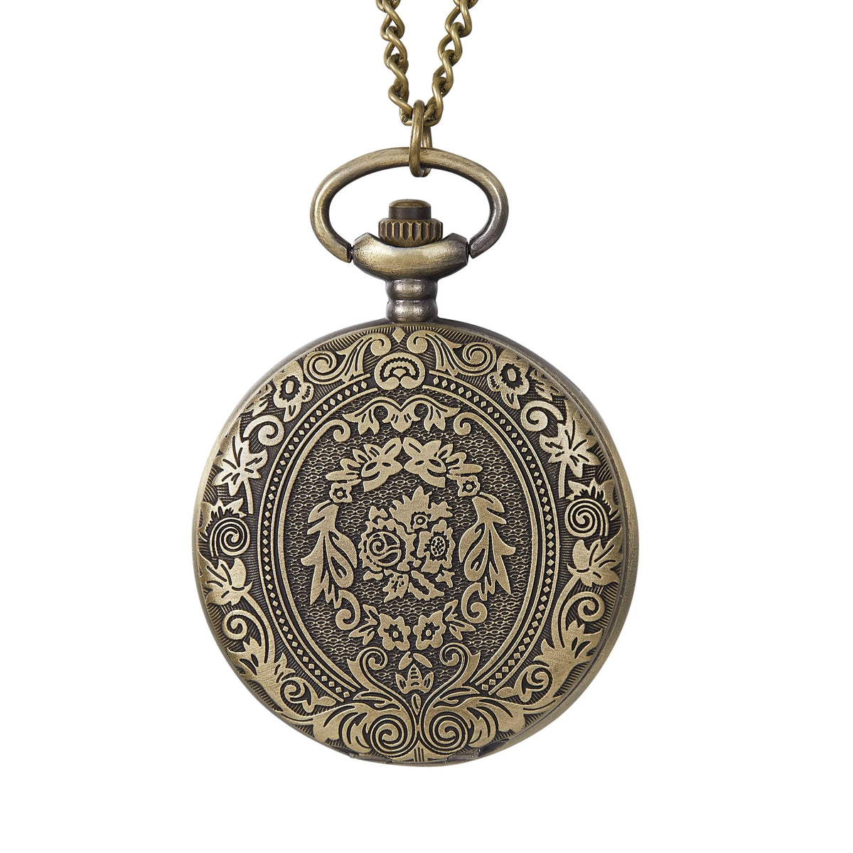 Retro nostalgic classical carved flip cover women men pocket watches necklaces hanging watches quartz suitable for giving gifts