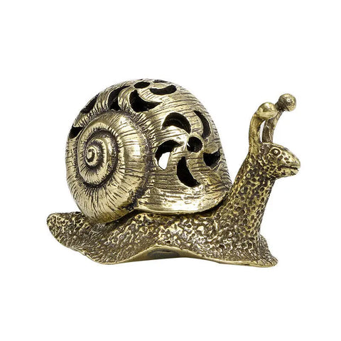 Chinese Bronze Snail Censer Decoration Creative Home Furnishing