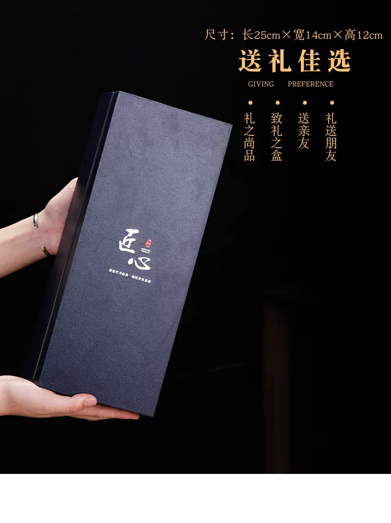 Chinese Jian Jian kiln change tea cup kung fu tea set Jun kiln six cup gift box set hand gift