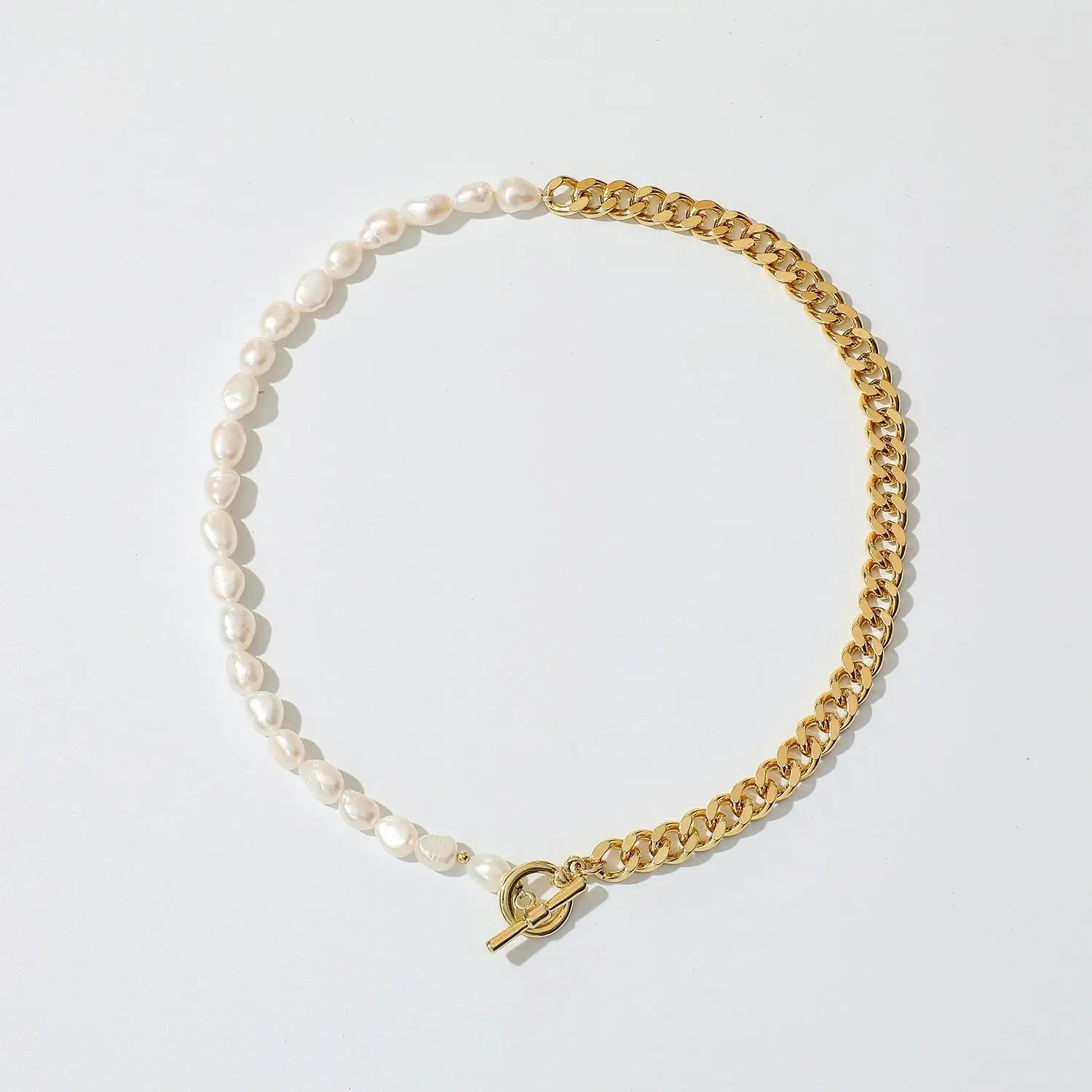Original Jewelry Natural Baroque Freshwater Pearl 14K Gold Filled Female Asymmetry Chains Necklace For Women Birthday Gifts