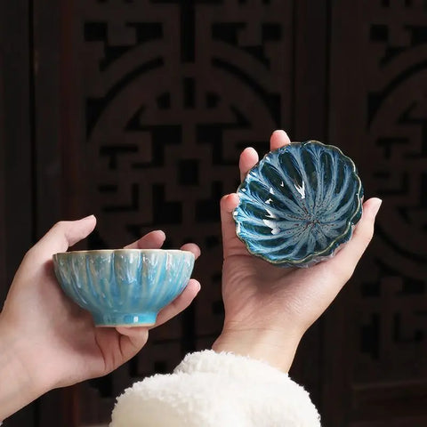 Jian Zhan Tea cup Master  Large Flower-Shaped Cup Personal Special Cup Household