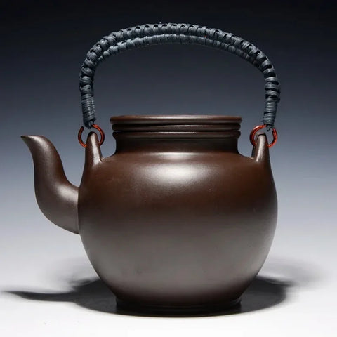 2023New Chinese Purple Clay Tea Pot Chinese Kung Fu Zisha Large Capacity With Filter Handle Hand-painted Teapot Kettle Set