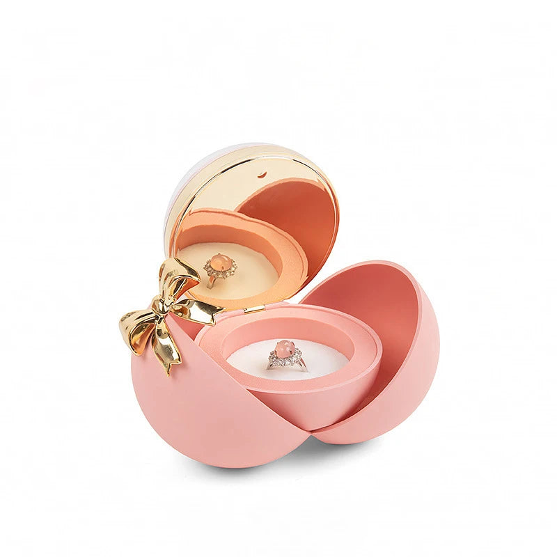 I Love You Necklace Pendant With Bowknot Globular Gift Box Suitable Give Girl Friend Birthday And Mother Jewelry Surprise