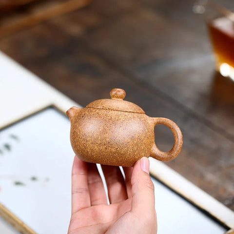 120ml Chinese Yixing Purple Clay Teapot Xishi Tea Pot High Temperature DuanNi Handmade Zisha Tea Set