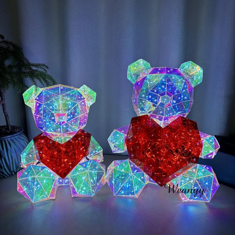 Night Ambient LED Light 3D Twinkle Luminous Teddy Bear