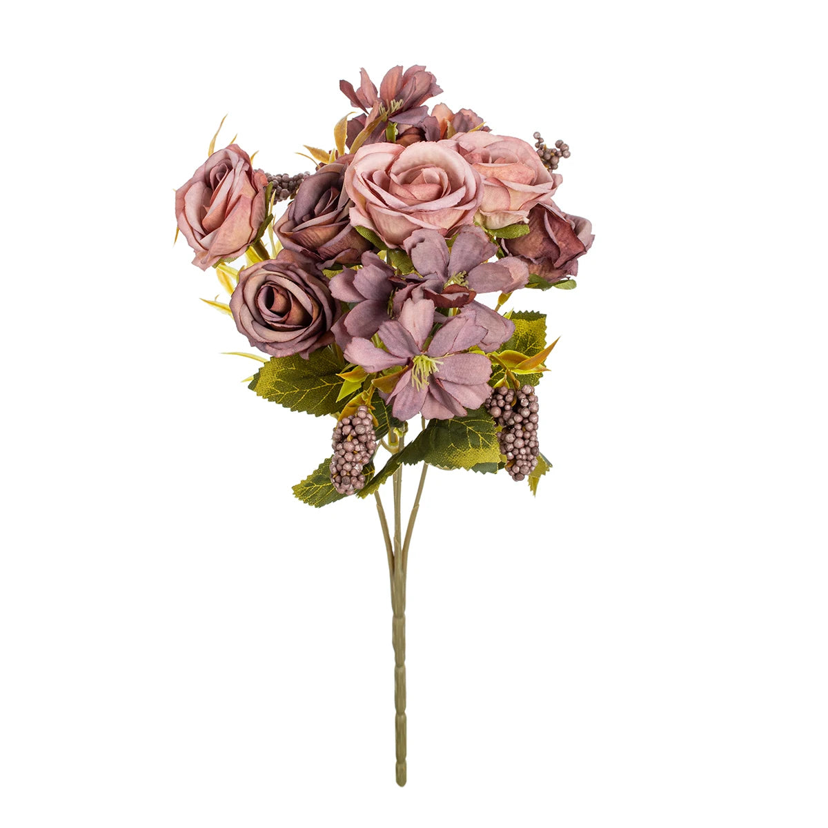 Artificial Flower Silk Rose Christmas Home flowervase Decor Bonsai Room Wedding Bride Bouquet yard  festival Party Diy Hot sale