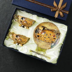 European style coffee cup high-value gift box set, tea tray, bone china, ceramic cup, tea set, afternoon tea gift