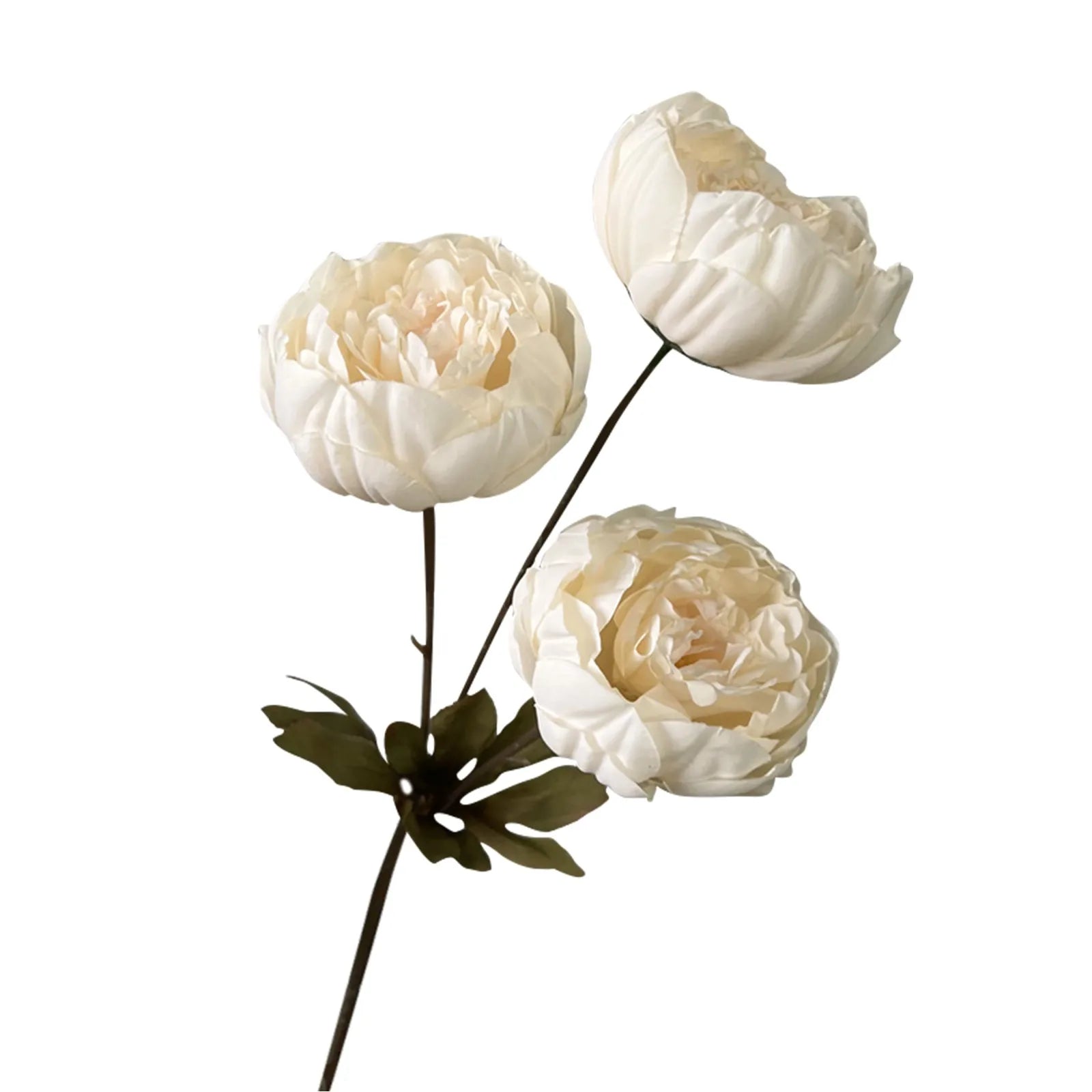 3heads Peony Cored Peony Artificial Flower Fake Rose Wedding Living Room Decoration