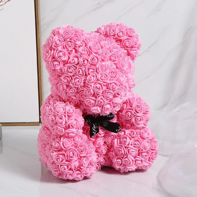 1pc Artificial Rose Bear Flower a Gift for Women Christmas Valentine's Day Birthday Anniversary Supplies  Party Decoration