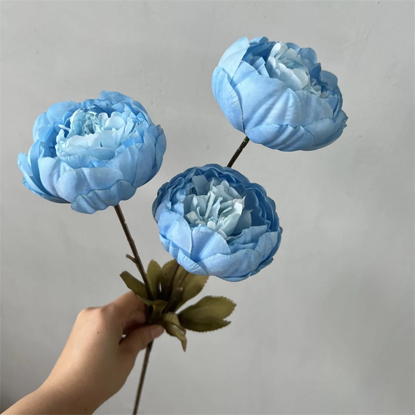 3heads Peony Cored Peony Artificial Flower Fake Rose Wedding Living Room Decoration