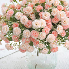 Artificial Flowers Wedding Bouquet Festival Decor Vases for Home Room Scrapbooking Diy Candy Box Silk Material Orange Hydrangea