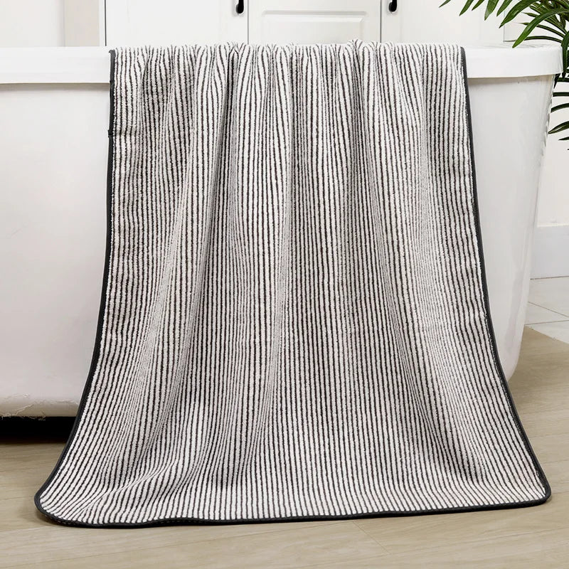 Bamboo charcoal fiber bath towel, dry hair cap, coral velvet, thickened shower gift, antibacterial towel, quick drying for men a