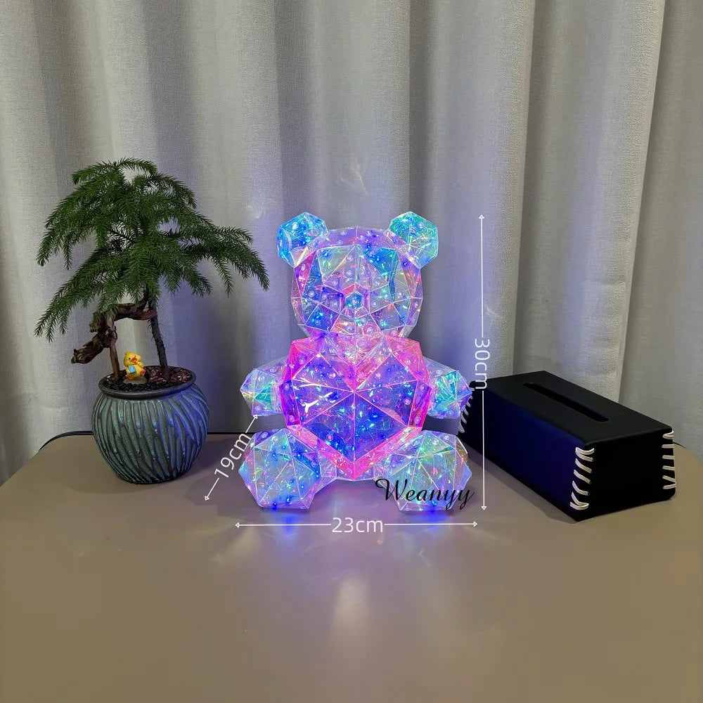 Night Ambient LED Light 3D Twinkle Luminous Teddy Bear