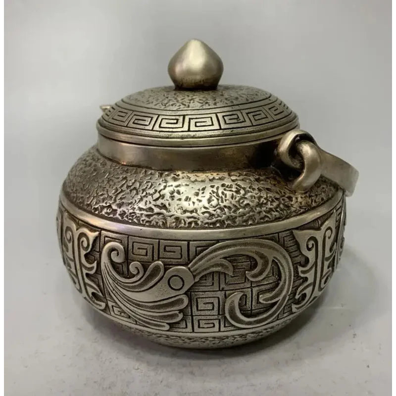 China White copper archaize teapot crafts statue