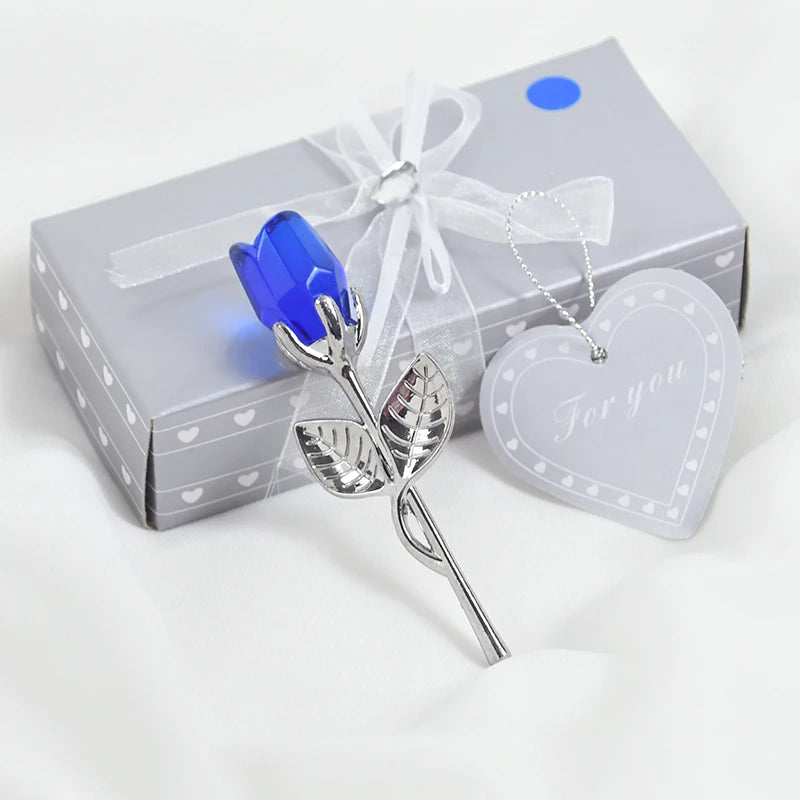 Valentines Day Gift I Love You Crystal Bear Artificial Rose Flowers Teacher Mothers Day Wedding Birthday Party Gifts for guests