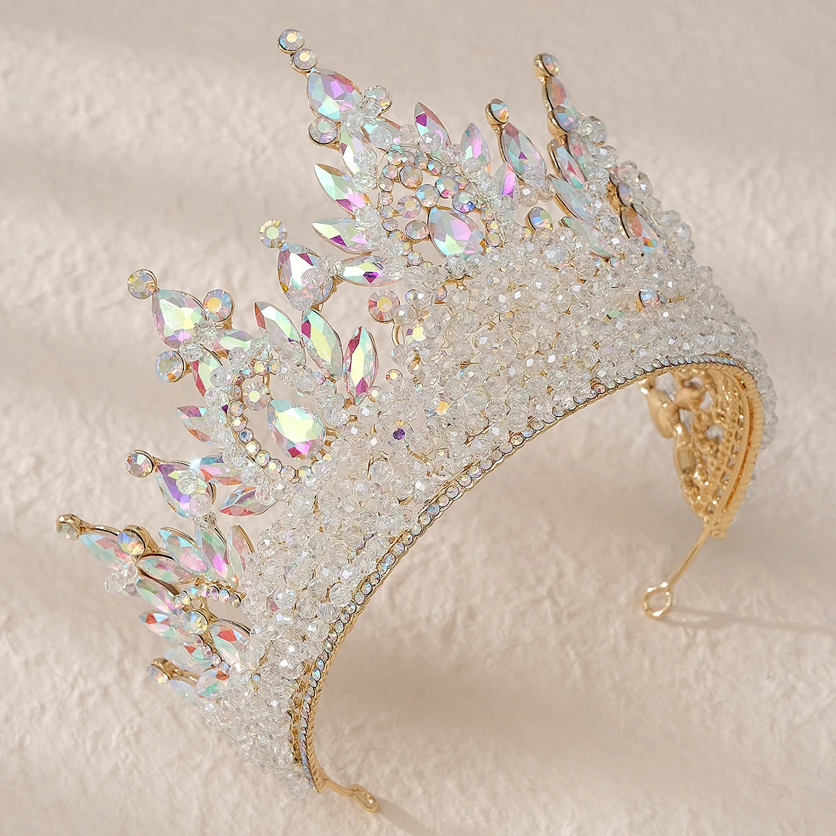Luxury  Zircon Wedding Crown Bridal Headwear Brithday Party Crystal Rhinestone Headband Handwork Headpiece for Women Tiaras