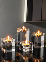 Romantic Crystal Glass Candle Holder Retractable Female Wedding Decoration Party Decoration Wedding