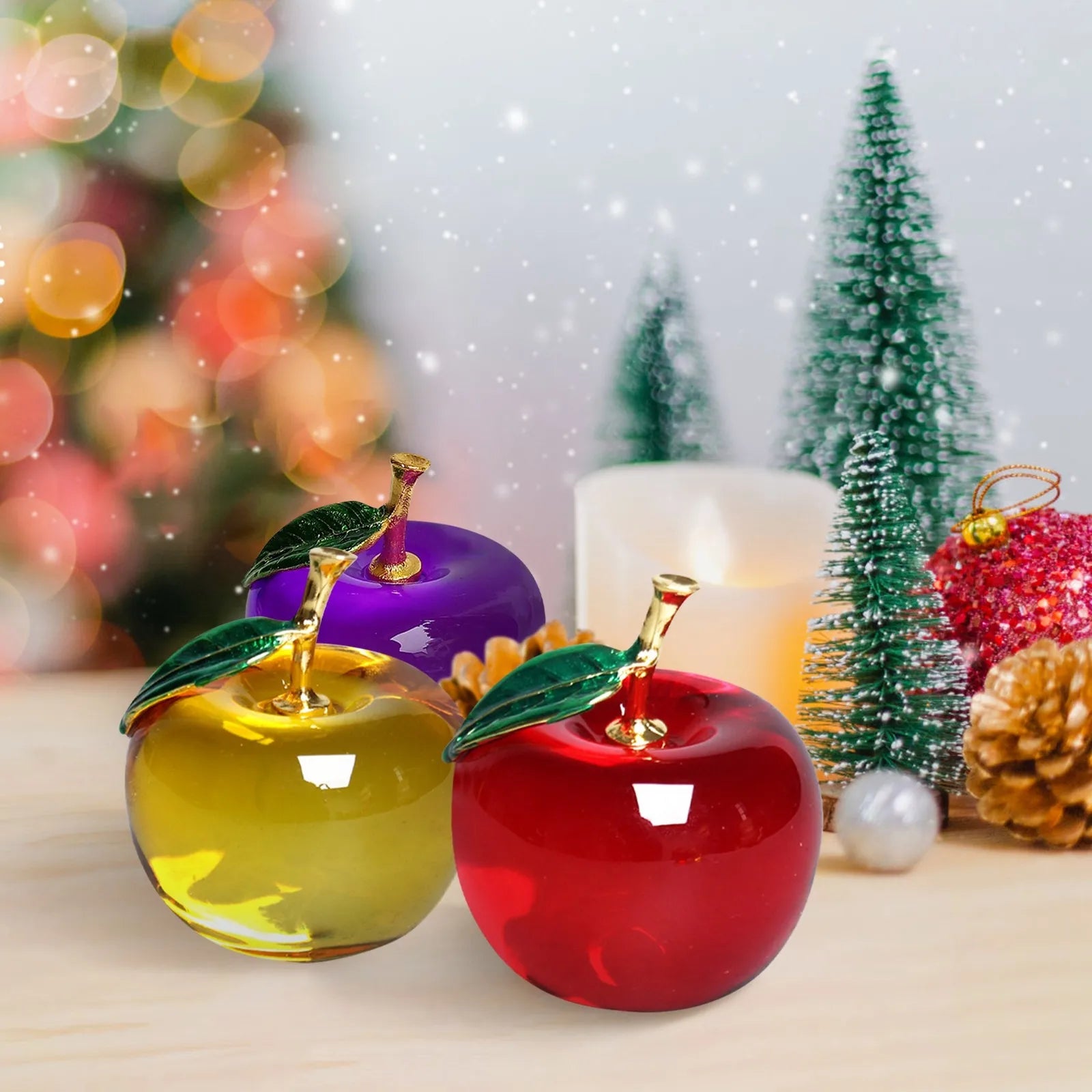Cute And Adorable Crystal Fruit Decorations Safe Birthdays Holidays Car Festival Decorations Valentine's Day New Year Gifts
