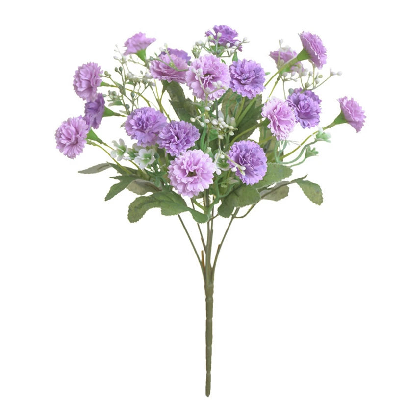 Artificial Flowers Wedding Bouquet Festival Decor Vases for Home Room Scrapbooking Diy Candy Box Silk Material Orange Hydrangea
