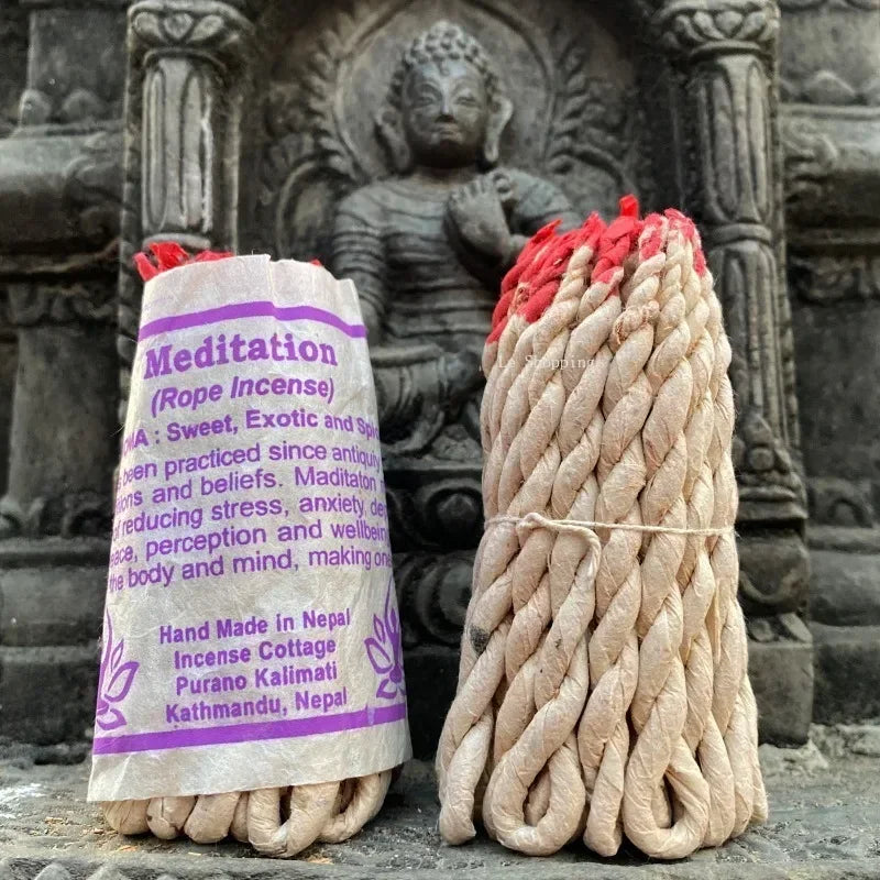 Nepal Traditional Handmade Rope Incense Bedroom Office Air Purification Soothing Spiritual Temple Meditation Aromatherapy