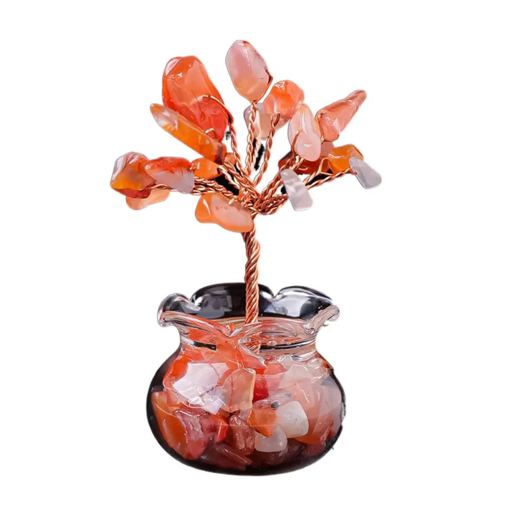 Natural Gemstone DIY Mini Crystal Gravel Tree Rose Quartz Amethyst Healing Stones Children's Gift Home Ornaments Crystal Trees
