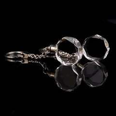 Crystal Keyring with LED Light inside Free Engrave any Design Crystal Blank Key Ring Custom Logo Family Photo DIY Birthday Gifts