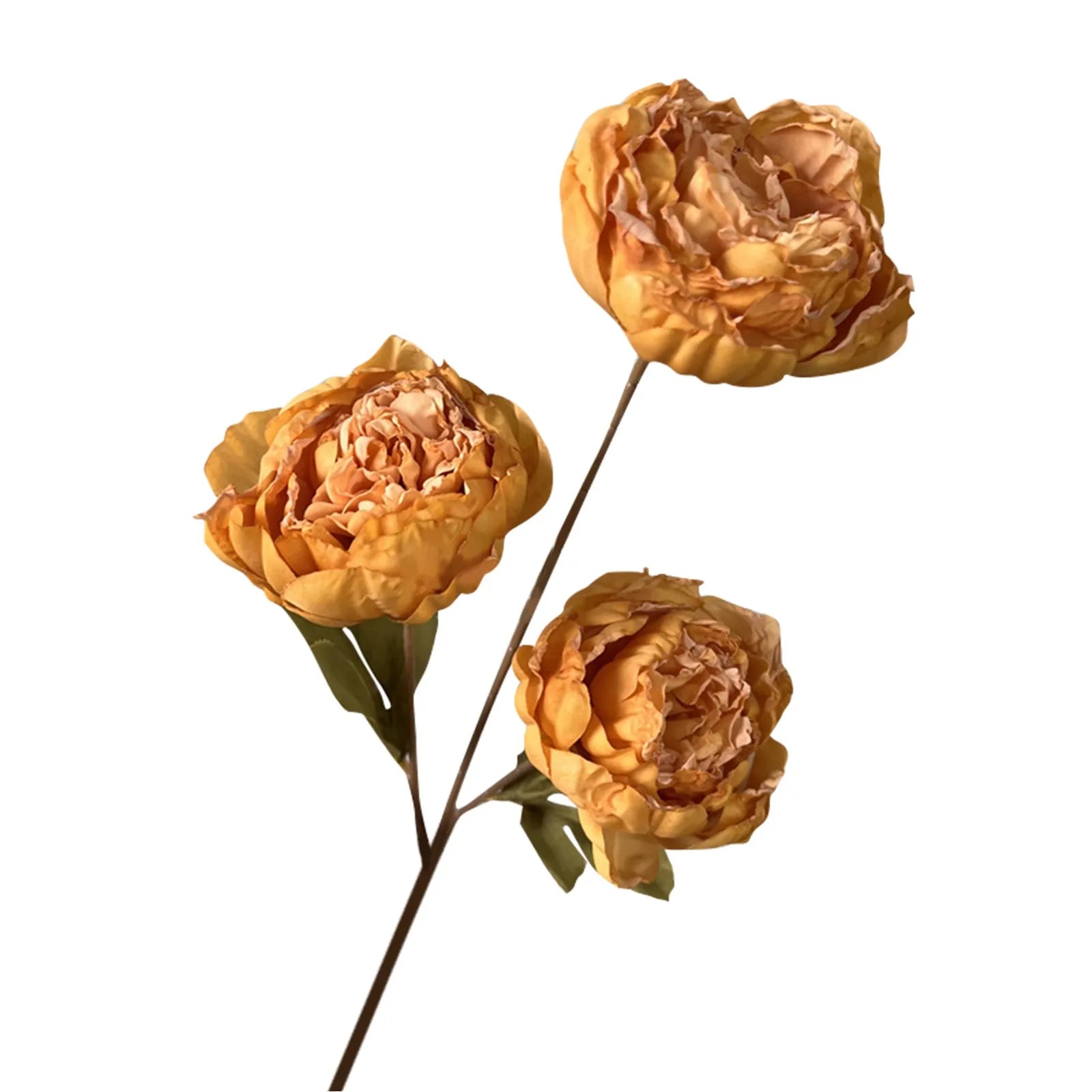 3heads Peony Cored Peony Artificial Flower Fake Rose Wedding Living Room Decoration