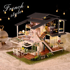 Children's wooden creative handmade DIY small villa toys 14+teenagers' adult birthday gifts for romantic girlfriends' houses