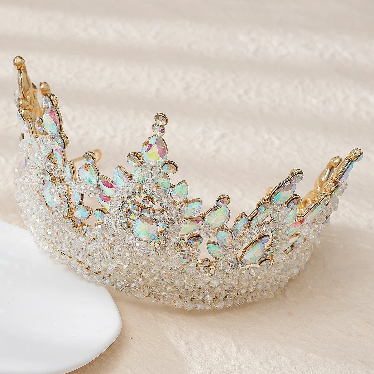Luxury  Zircon Wedding Crown Bridal Headwear Brithday Party Crystal Rhinestone Headband Handwork Headpiece for Women Tiaras