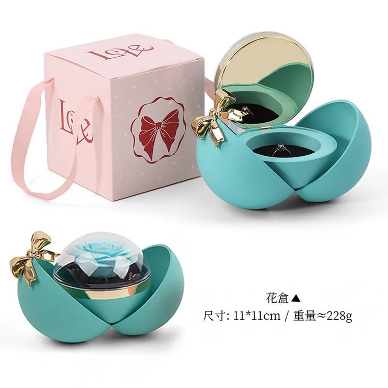 I Love You Necklace Pendant With Bowknot Globular Gift Box Suitable Give Girl Friend Birthday And Mother Jewelry Surprise