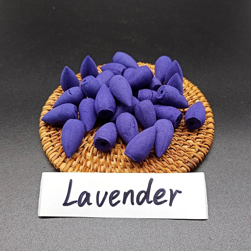 F Backflow Incense Cones 5/10/20/ 50/70/100 Pcs  25 Favors Cone Incense Forest Indian Lemon Lavender Natural Incense for Burner