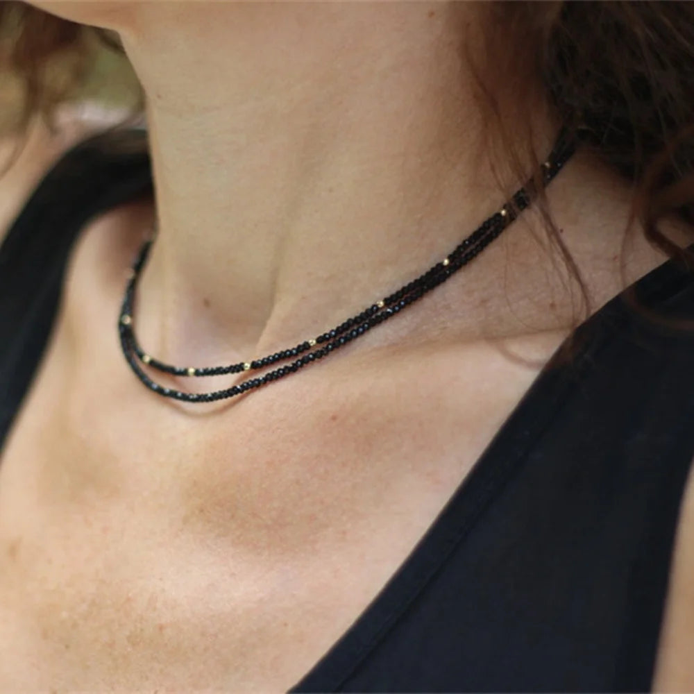Bohemian Multilayer Handmade Mixed Chain For Woman Fashion Necklaces Water Droplet Crystal Pendant Jewelry Gift 2023 New