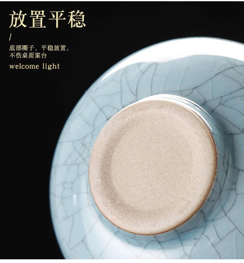 Chinese Jian Jian kiln change tea cup kung fu tea set Jun kiln six cup gift box set hand gift