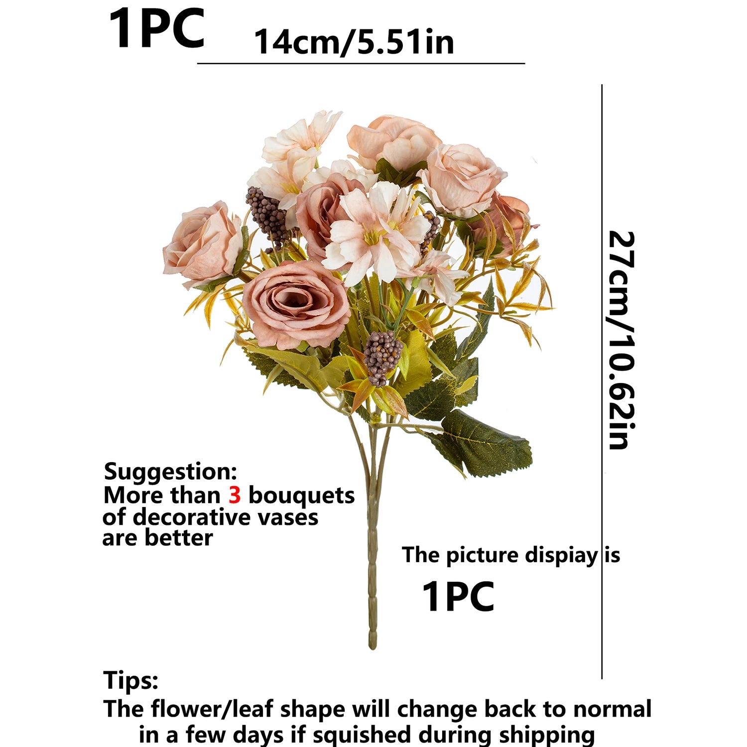 Artificial Flower Silk Rose Christmas Home flowervase Decor Bonsai Room Wedding Bride Bouquet yard  festival Party Diy Hot sale