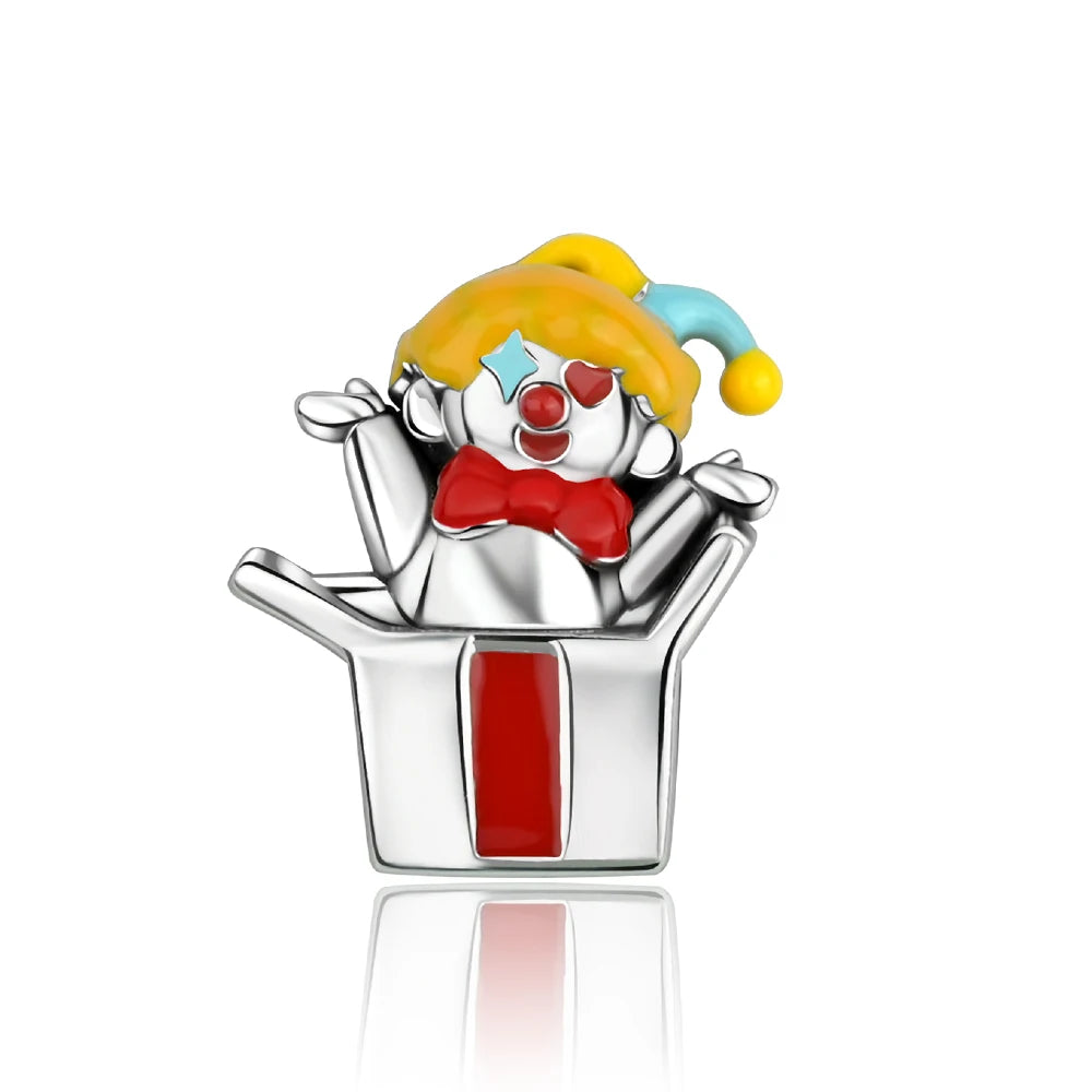 Christmas Series 925 Sterling Silver Gift Box Elk Crystal Ball Love Hot Air Balloon Charms Fit DIY Bracelet Necklace Holiday