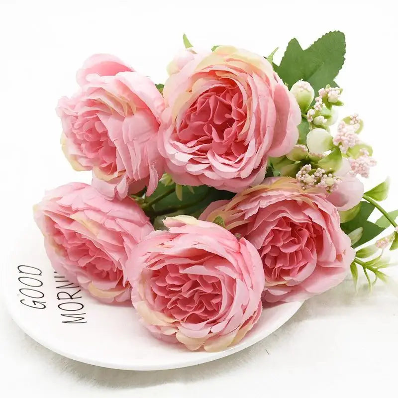 1/3pcs Artificial Flower silk Peony rose Bouquet for Home decor Table vase Wedding bridal bouquet Decoration diy gift Hot sales
