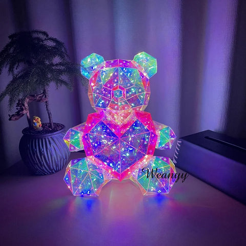 Night Ambient LED Light 3D Twinkle Luminous Teddy Bear