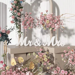 Wooden Letter Wedding Decorations 3D Character Decoration Props for Mr. and Mrs. Wedding Activities Singles Party DIY Decoration