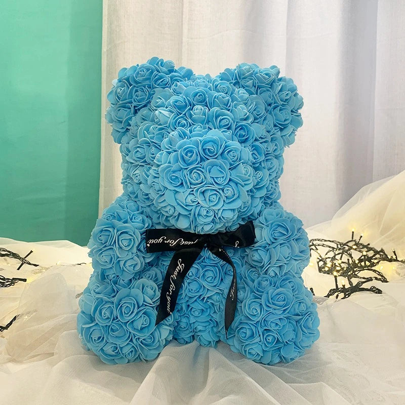 1pc Artificial Rose Bear Flower a Gift for Women Christmas Valentine's Day Birthday Anniversary Supplies  Party Decoration