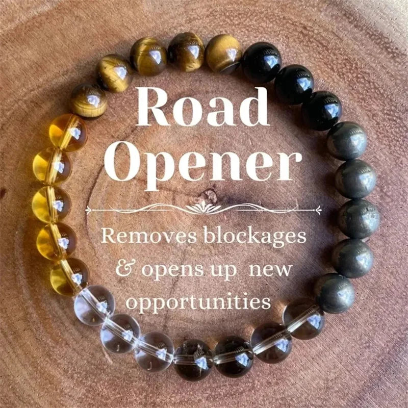 6 Dad Gifts from Son Natural Stone Bracelet Women Men Attract Good Luck Money Health Green Malachite Tiger Eye Beads Bangles