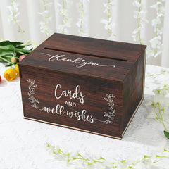 Wedding Card Box with Lid Wood Gift Card Box for Wedding Reception Rustic Envelope Money Box DIY Rustic Wedding Party Supplies