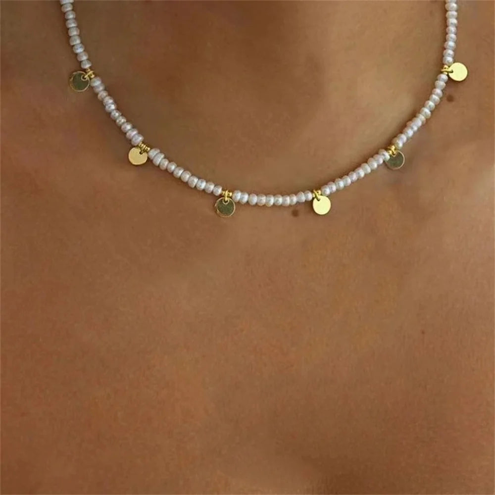 Bohemian Multilayer Handmade Mixed Chain For Woman Fashion Necklaces Water Droplet Crystal Pendant Jewelry Gift 2023 New