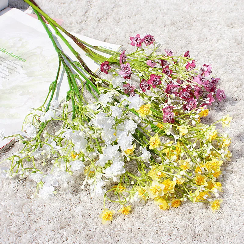 Artificial Flower Gypsophila Festival Party Wedding Bride Bouquet Outdoor Garden Garland Home Vase Table Handmade Diy Gift Decor