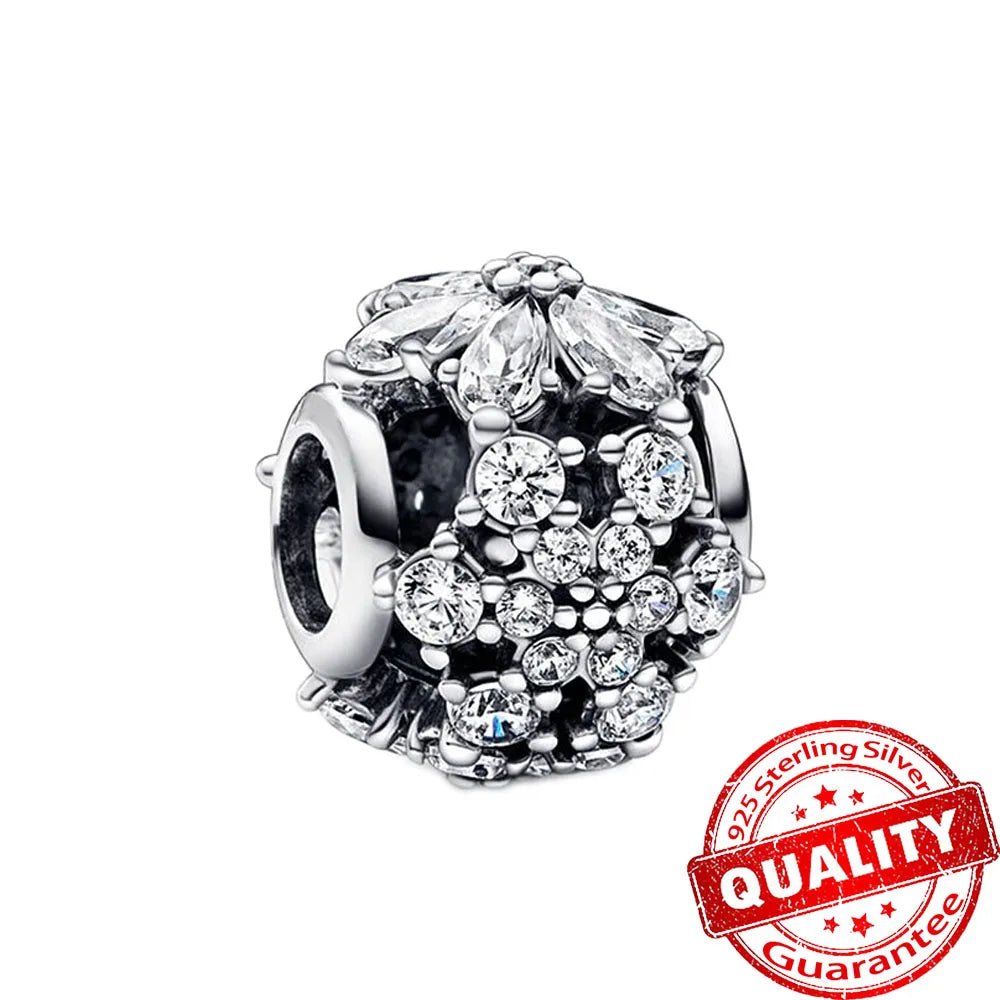 Christmas Series 925 Sterling Silver Gift Box Elk Crystal Ball Love Hot Air Balloon Charms Fit DIY Bracelet Necklace Holiday